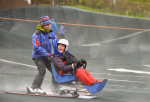 Grace & Oli in the spray